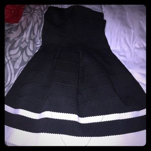 Black and white cocktail dress